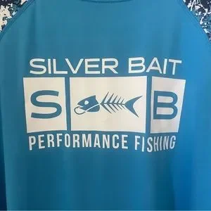Chemise De Pêche Silver Bait Performance – Homme Taille L – Bleu Gris, Manches Longues